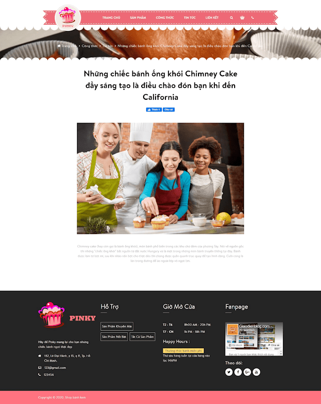 Giao diện web chuẩn seo shop bán bánh kem Giao diện web chuẩn seo shop bán bánh kem